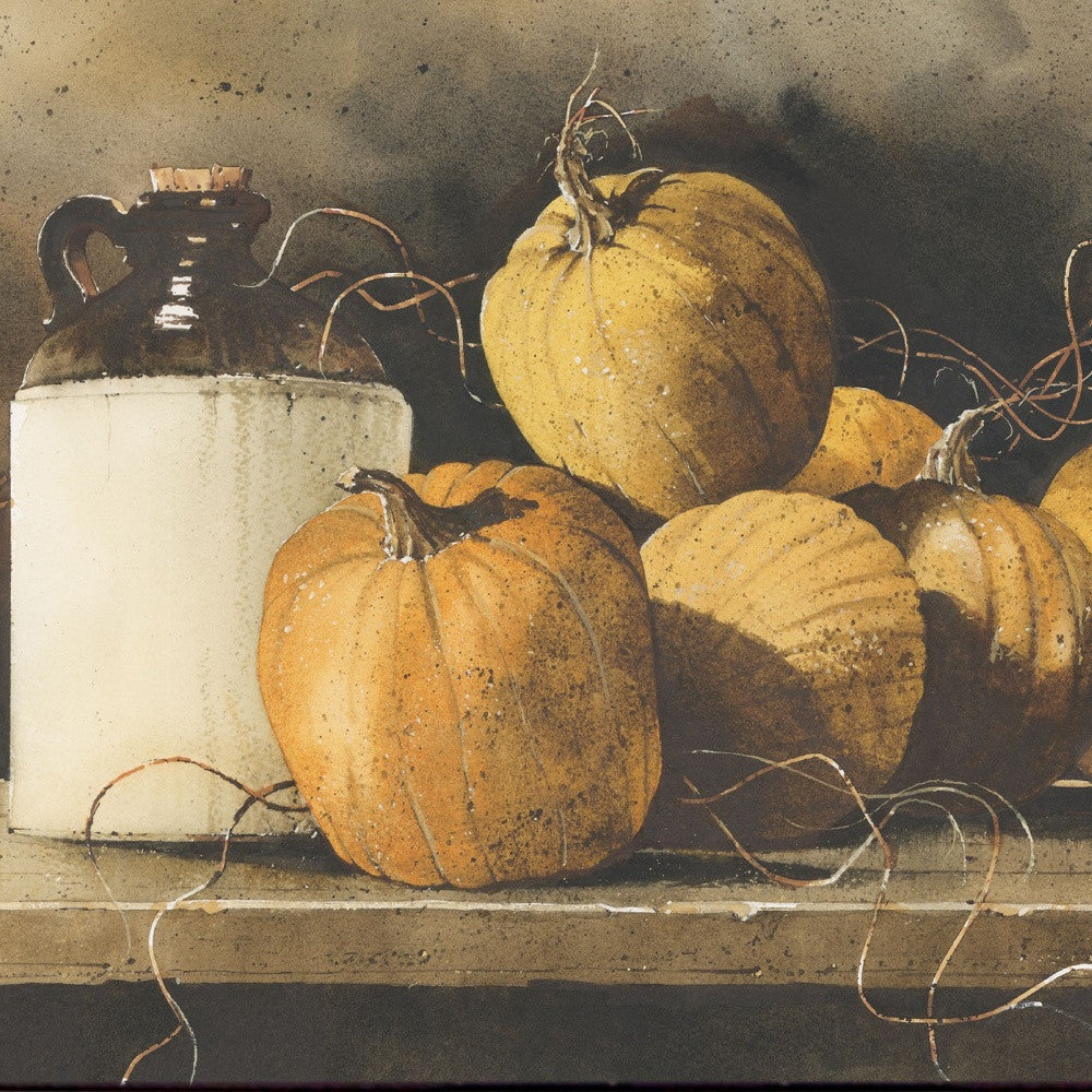 Jugs and Pumpkins 2 Black Framed Print Wall Art