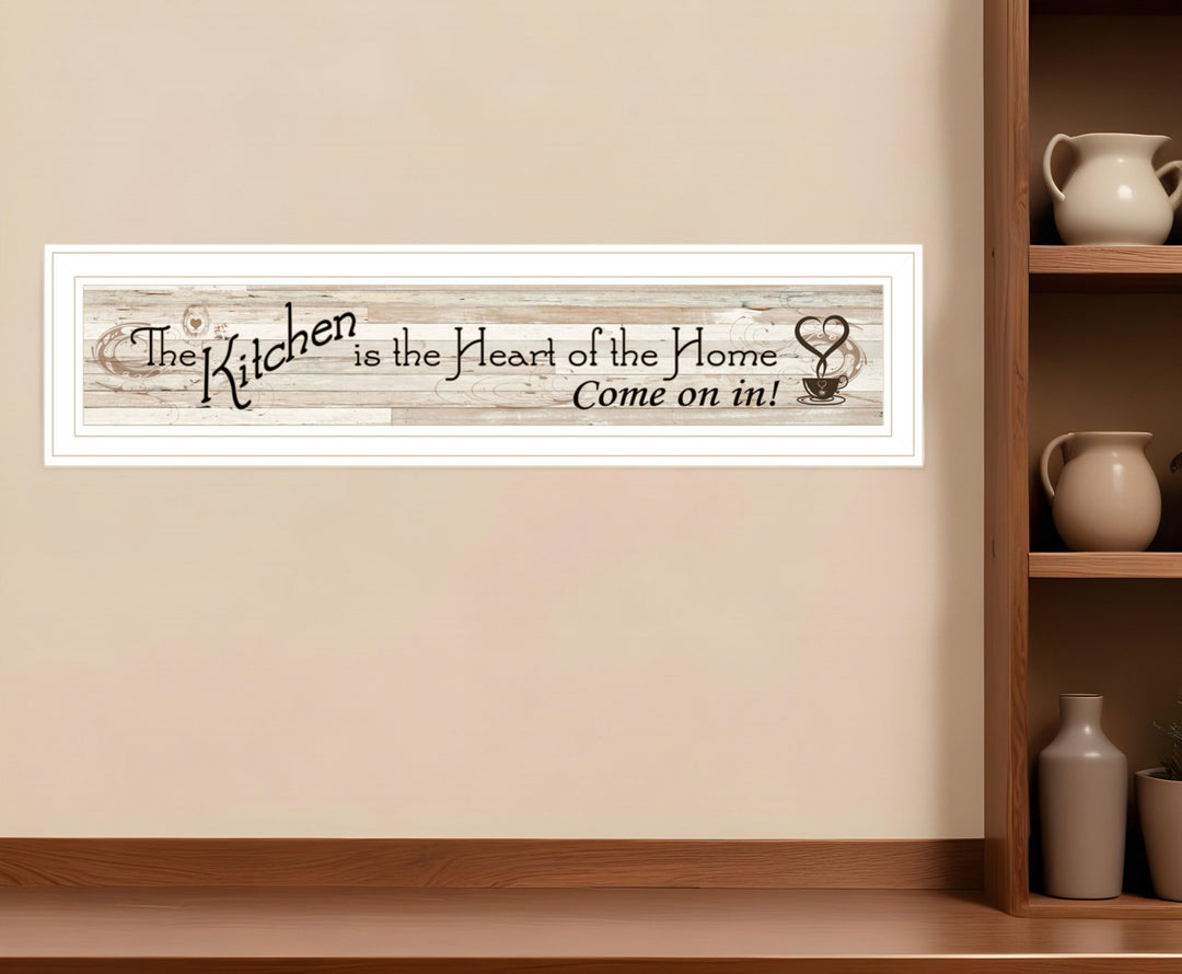 Kitchen is the Heart of the Home 13 White Framed Print Kitchen Wall Art