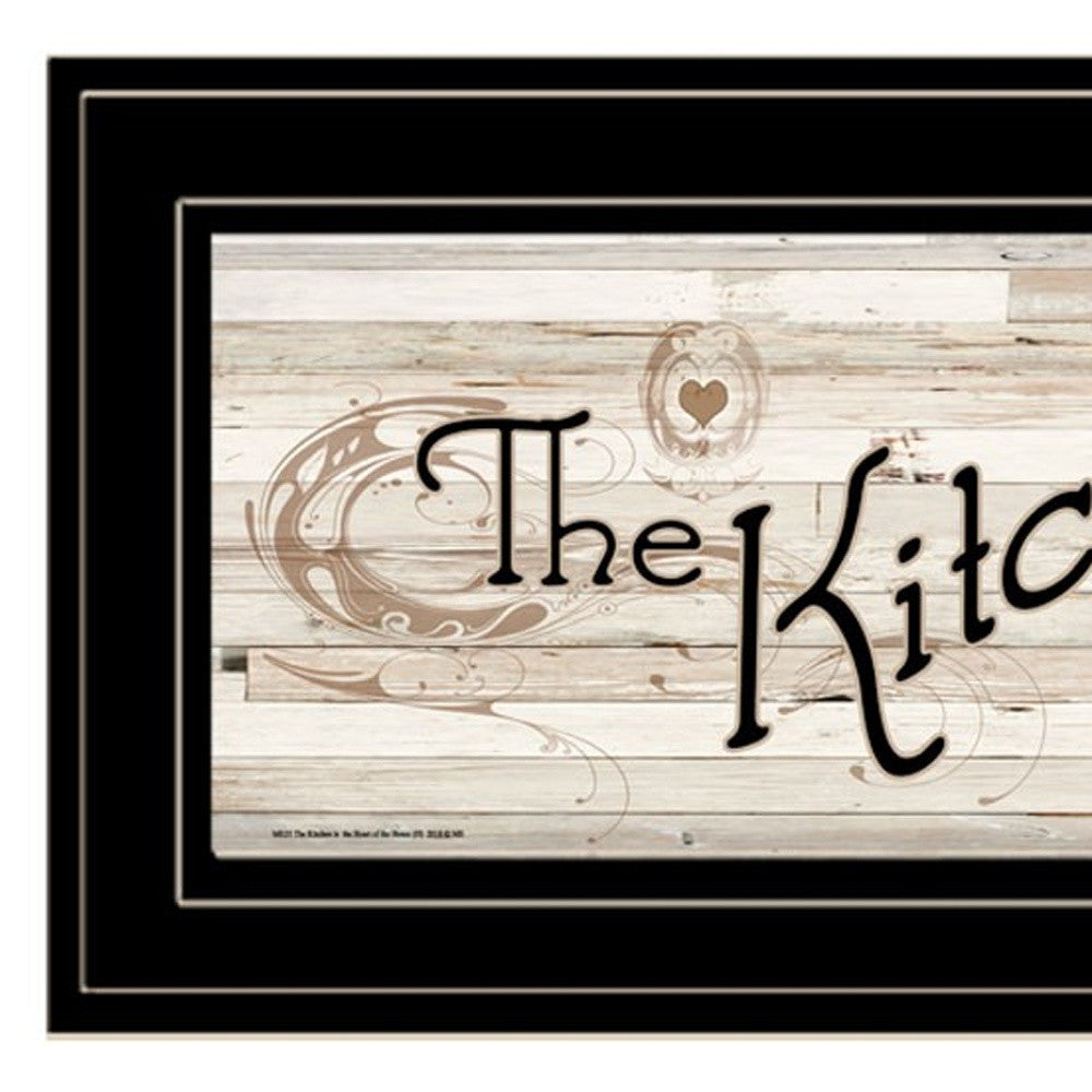 Kitchen is the Heart of the Home 14 Black Framed Print Kitchen Wall Art