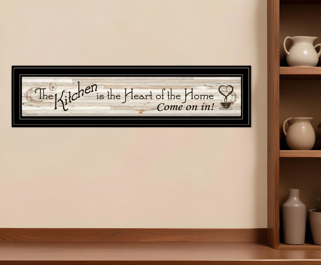 Kitchen is the Heart of the Home 14 Black Framed Print Kitchen Wall Art