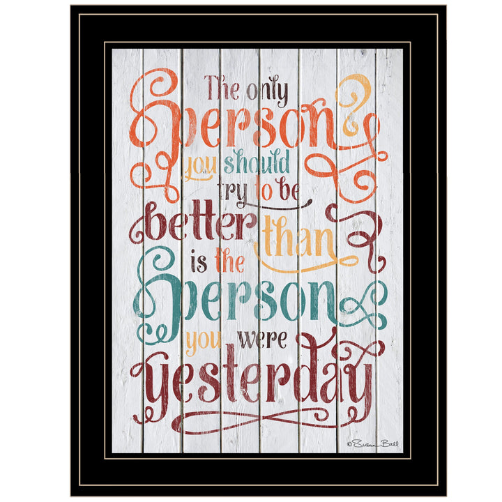 The Only Person 3 Black Framed Print Wall Art