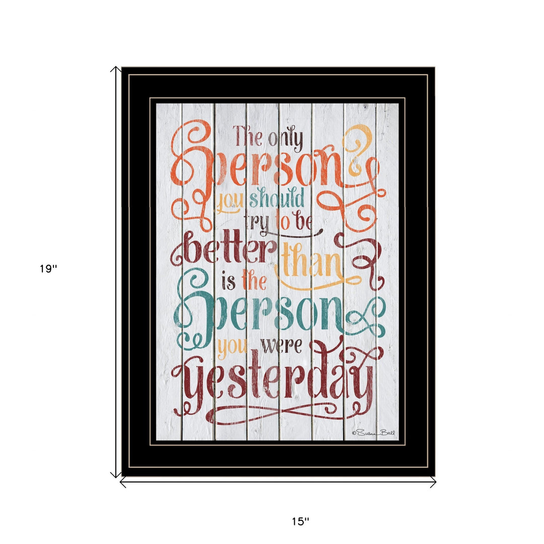 The Only Person 3 Black Framed Print Wall Art