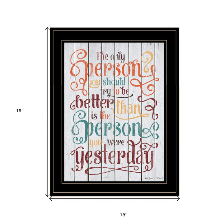 The Only Person 3 Black Framed Print Wall Art