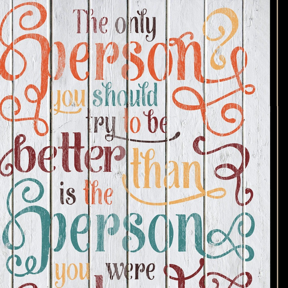 The Only Person 3 Black Framed Print Wall Art