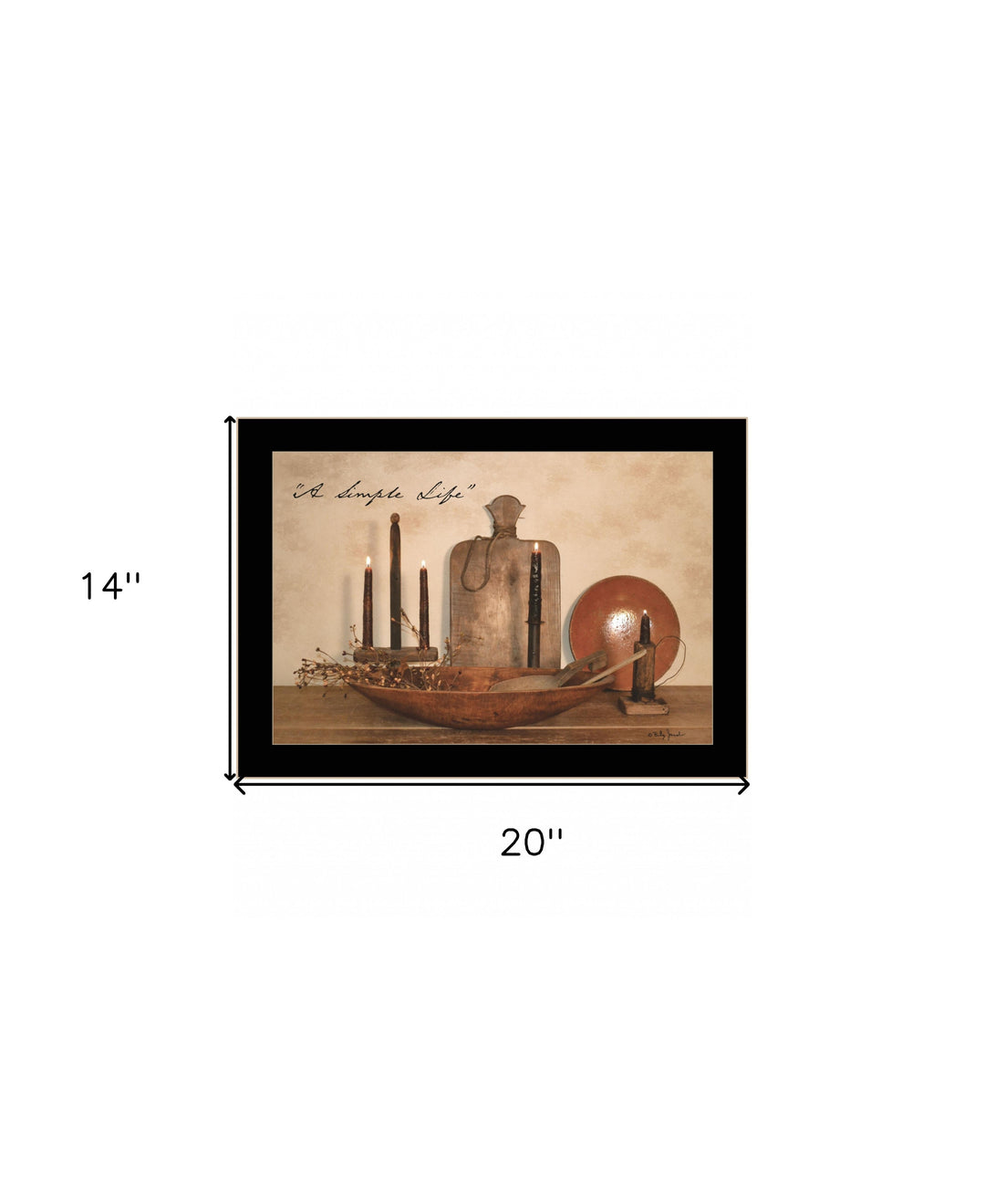 A Simple Life 2 Black Framed Print Wall Art