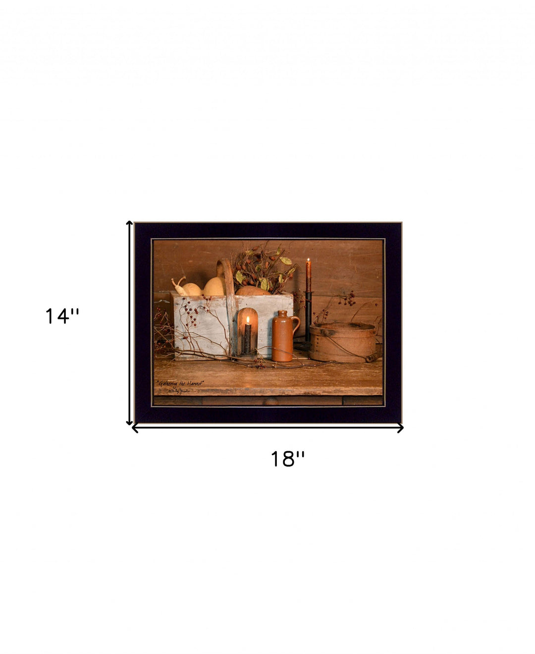 Gathering The Harvest 1 Black Framed Print Kitchen Wall Art