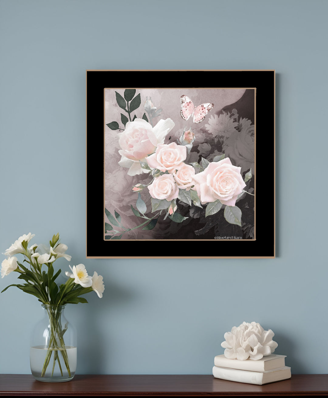 Noir Roses 1 Black Framed Print Wall Art