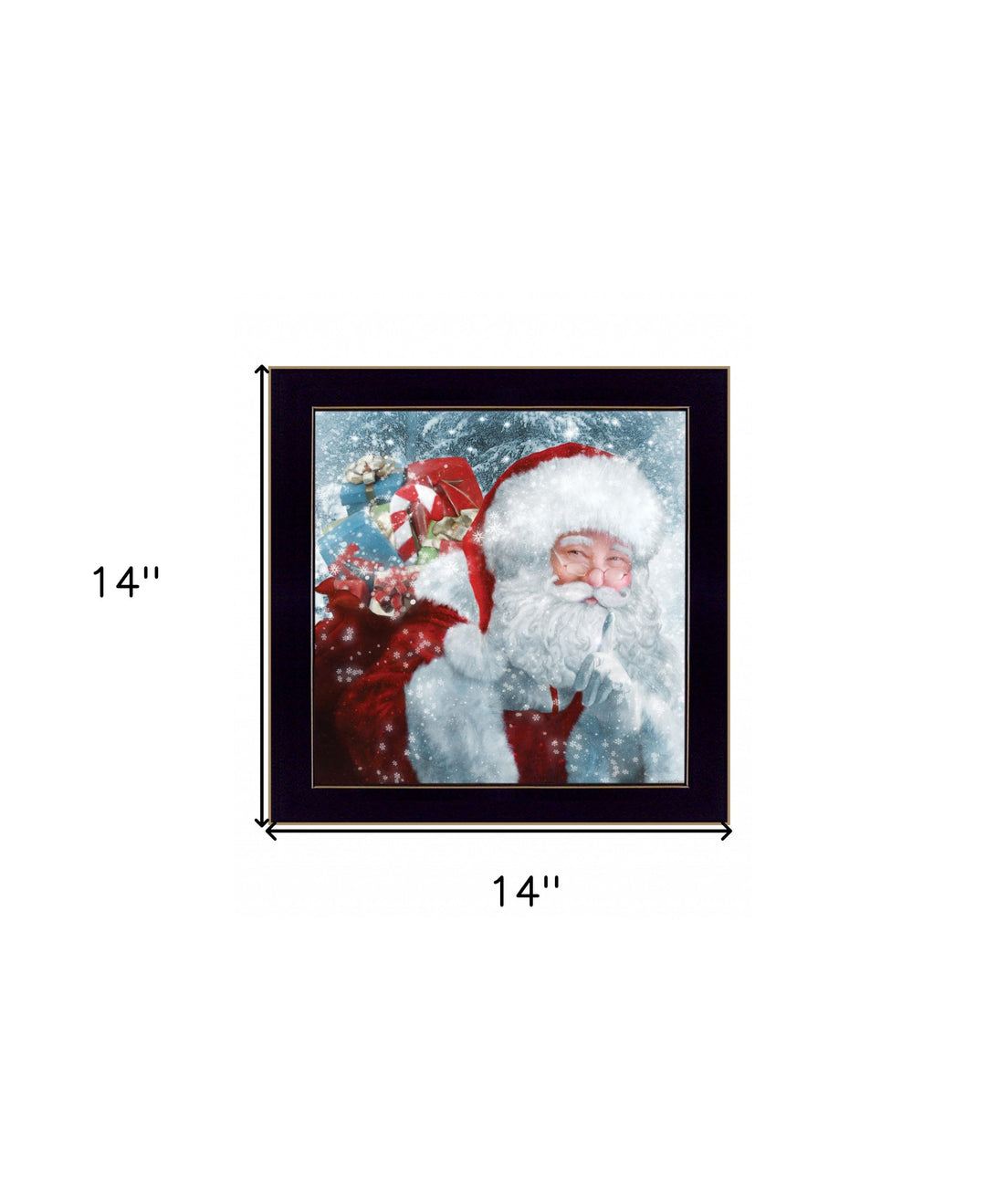 Santas Presents 1 Black Framed Print Wall Art