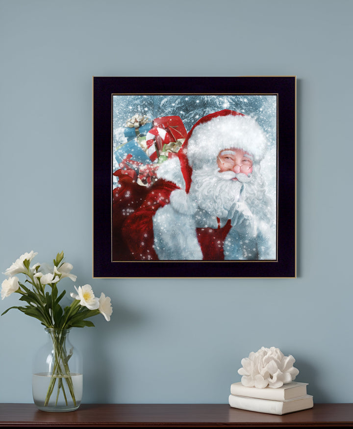 Santas Presents 1 Black Framed Print Wall Art