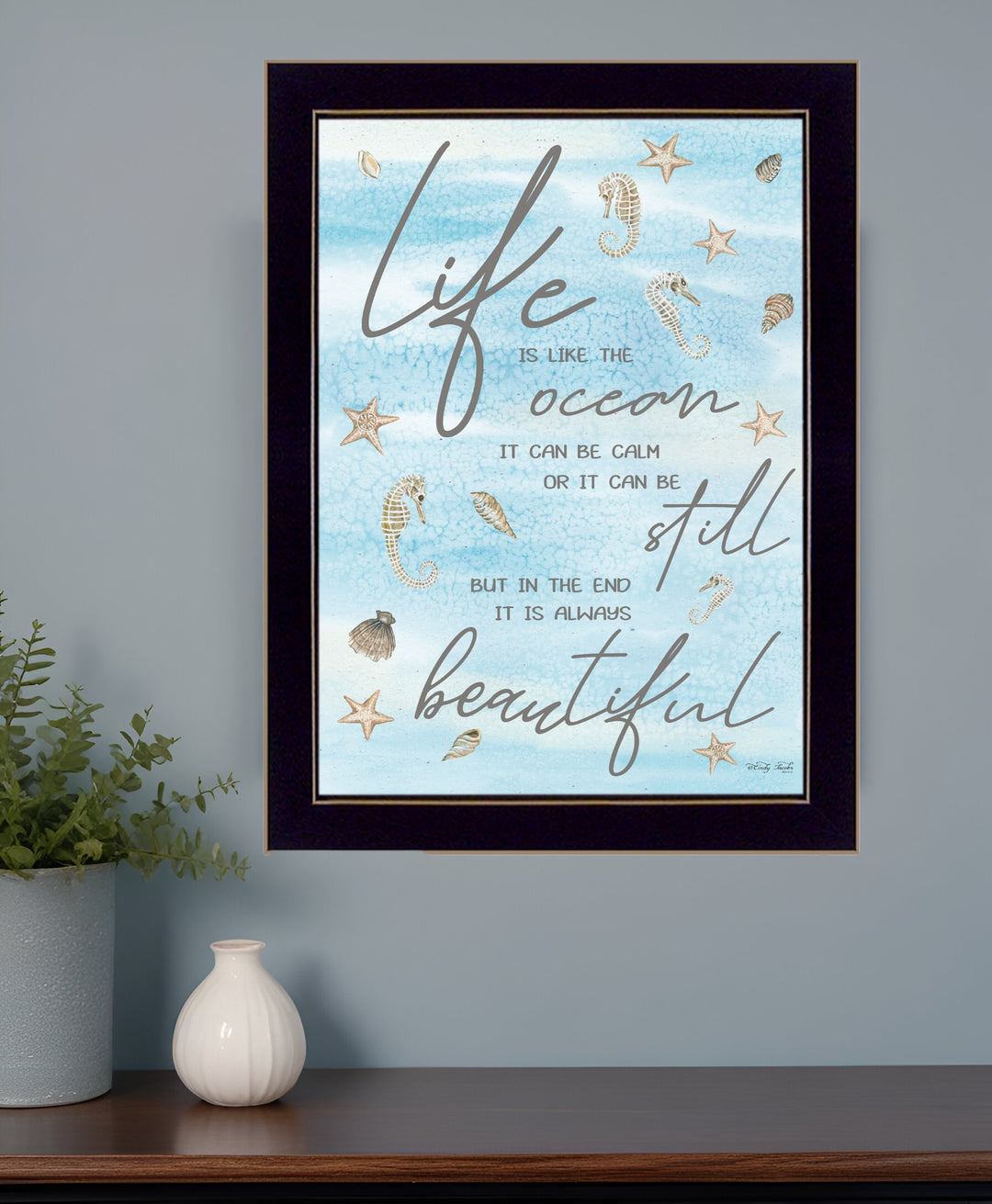 Life is Like 1 Black Framed Print Wall Art