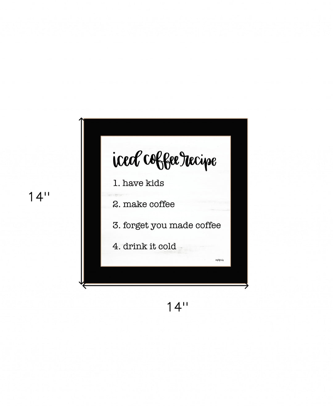 Iced Coffee Recipe 1 Black Framed Print Wall Art