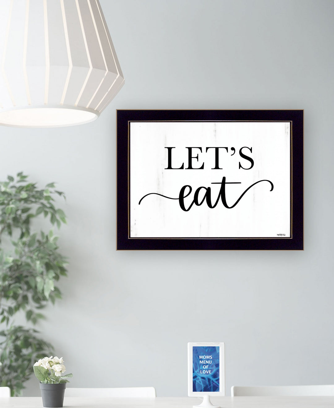 Lets Eat 1 Black Framed Print Kitchen Wall Art