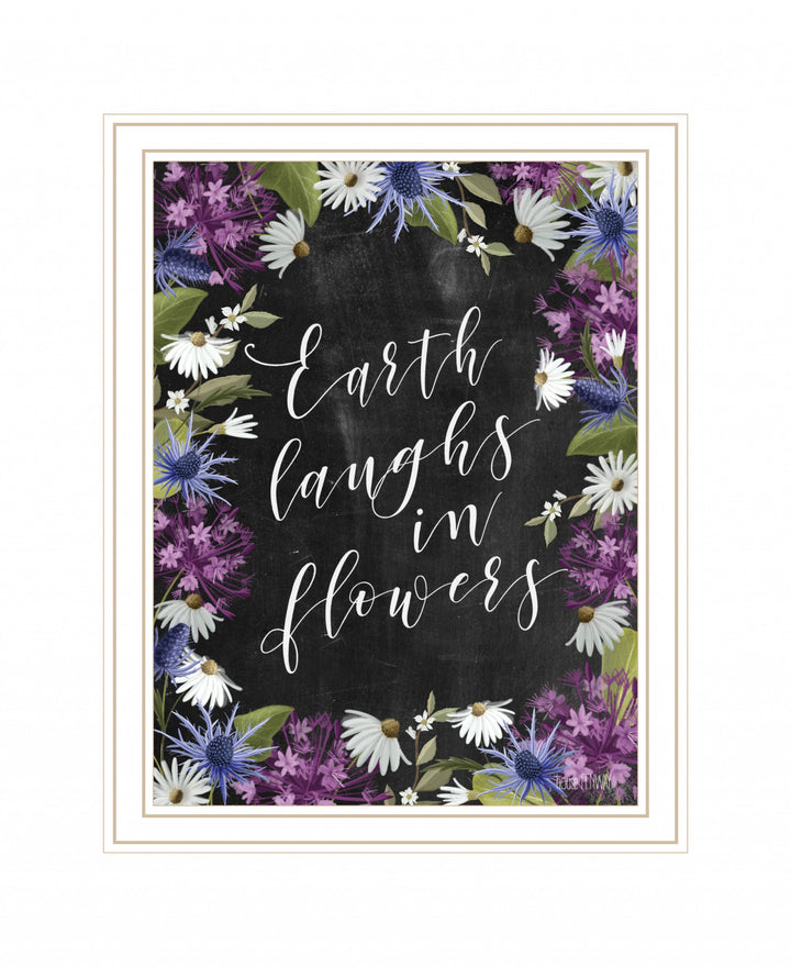 Earth Laughs in Flowers 2 White Framed Print Wall Art