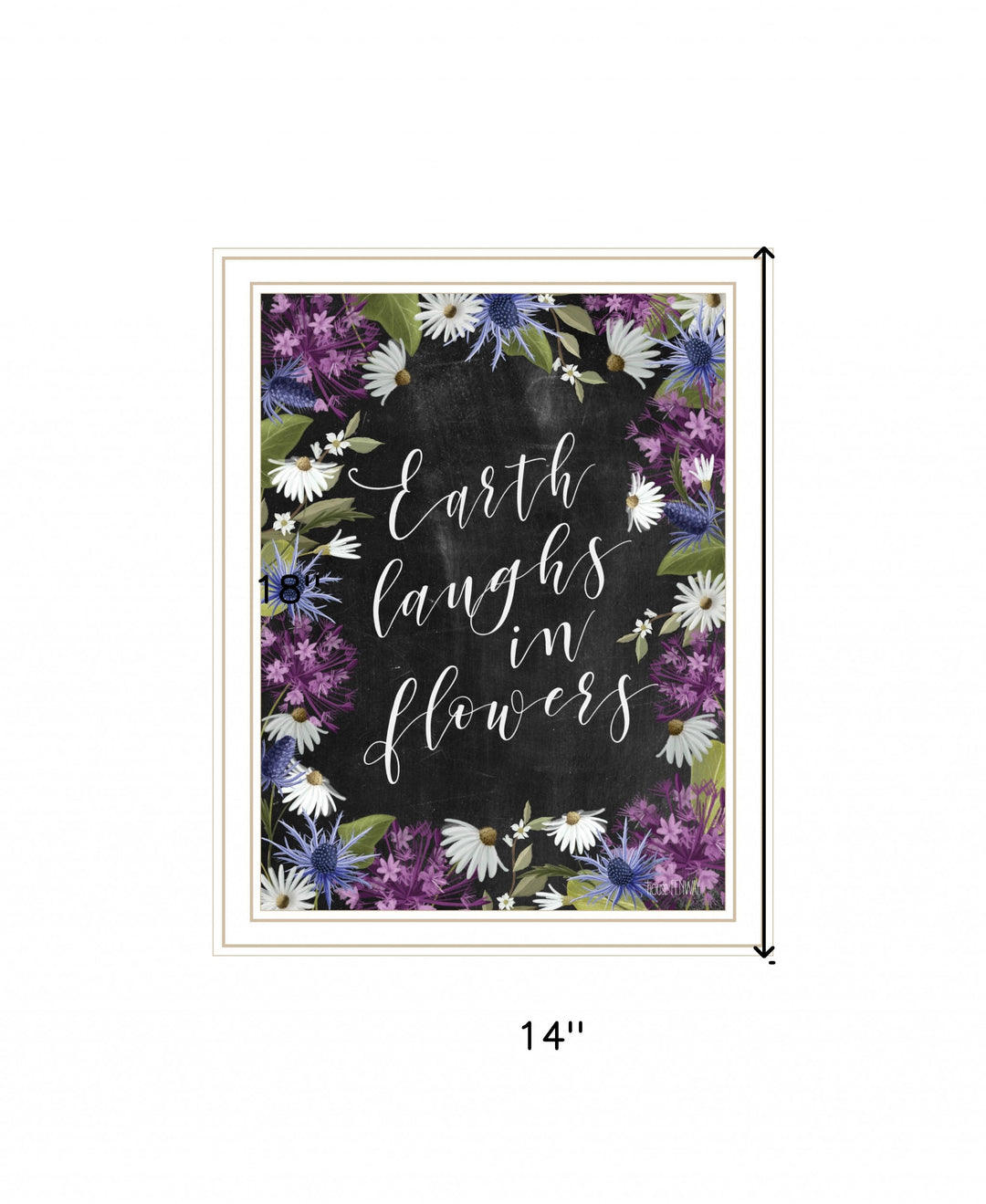 Earth Laughs in Flowers 2 White Framed Print Wall Art