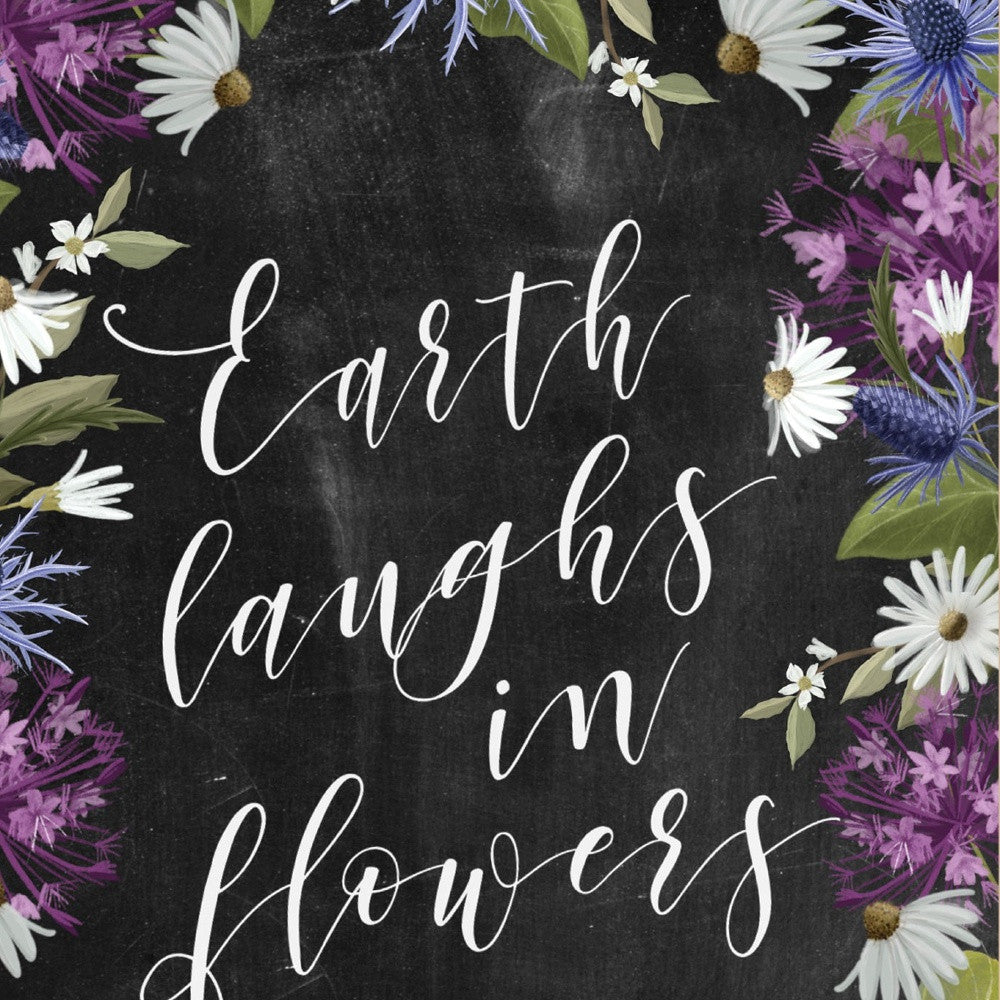 Earth Laughs in Flowers 2 White Framed Print Wall Art