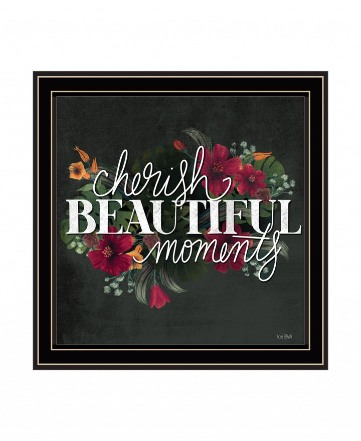 Cherish the Moments 1 Black Framed Print Wall Art