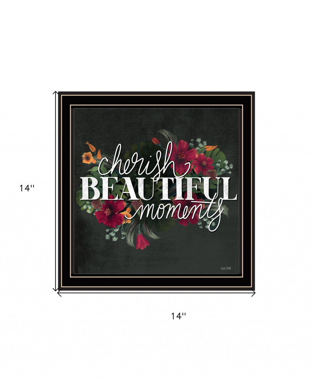 Cherish the Moments 1 Black Framed Print Wall Art