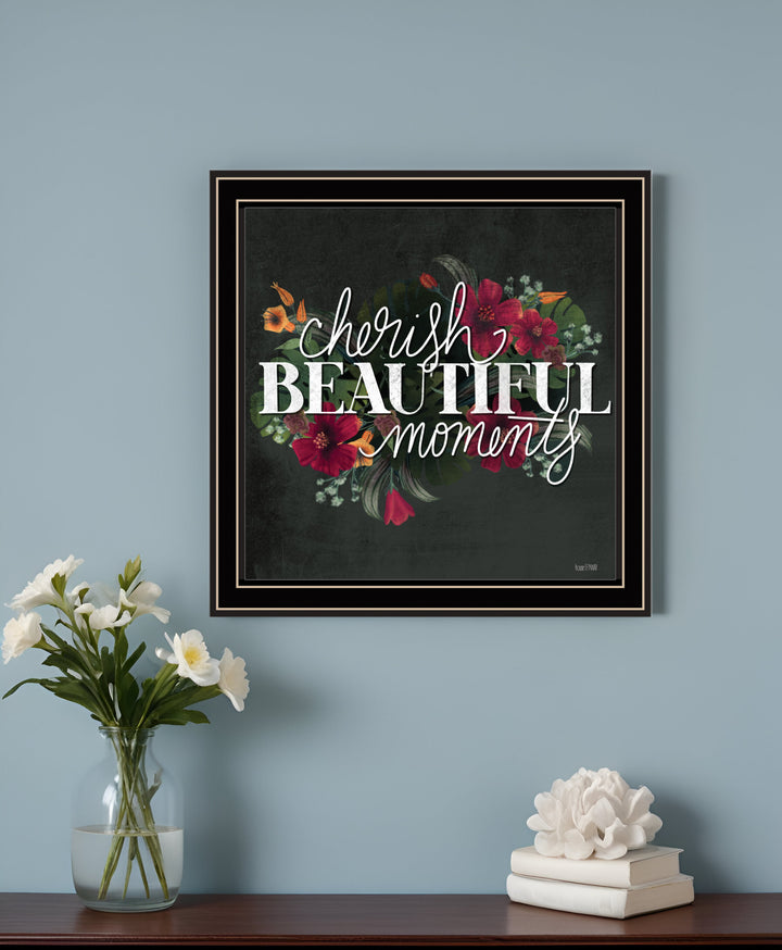 Cherish the Moments 1 Black Framed Print Wall Art