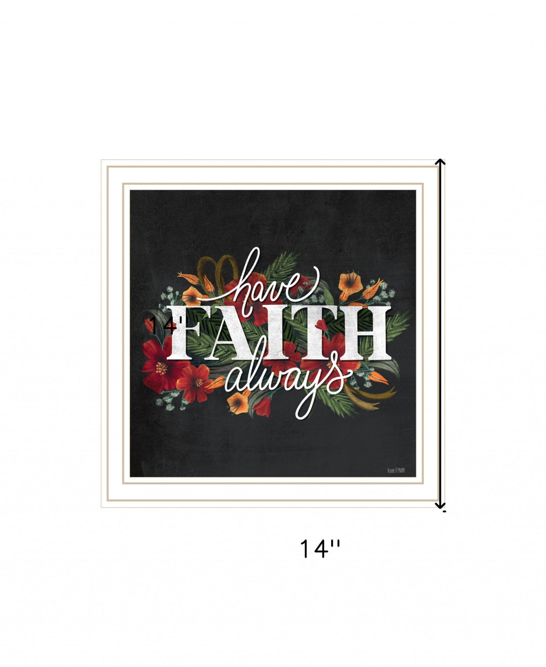 Have Faith 1 White Framed Print Wall Art