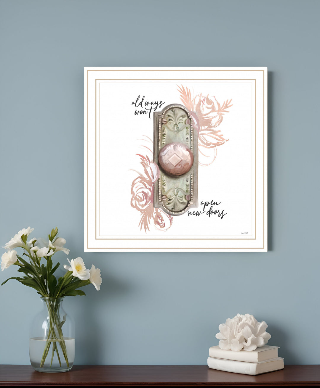 Old Ways in Blush 2 White Framed Print Wall Art