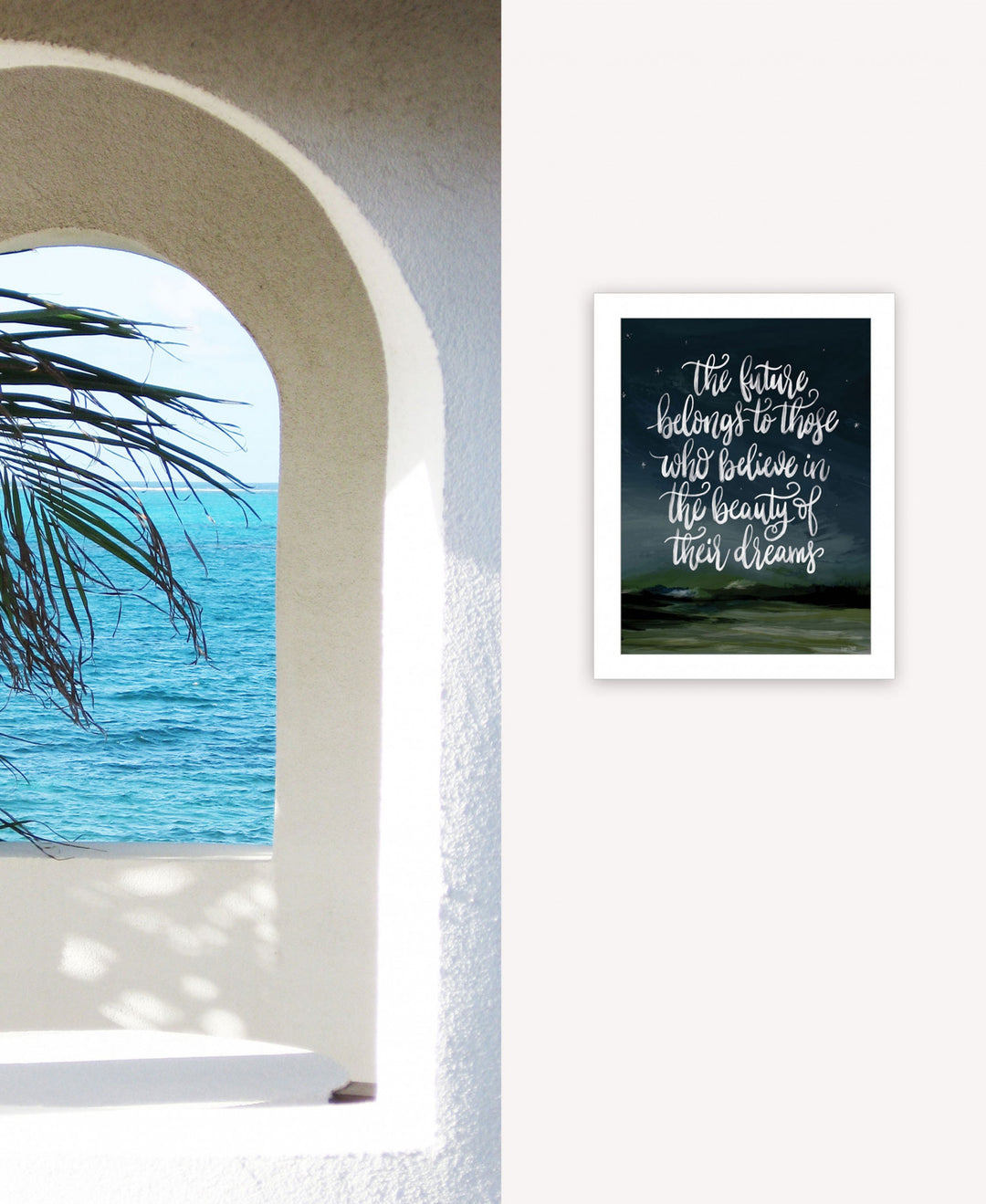 Beauty of Your Dreams 1 White Framed Print Wall Art