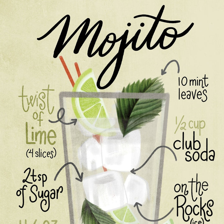 Mojito 1 Black Framed Print Wall Art