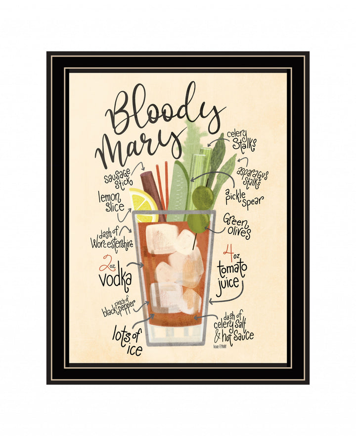 Bloody Mary 1 Black Framed Print Wall Art