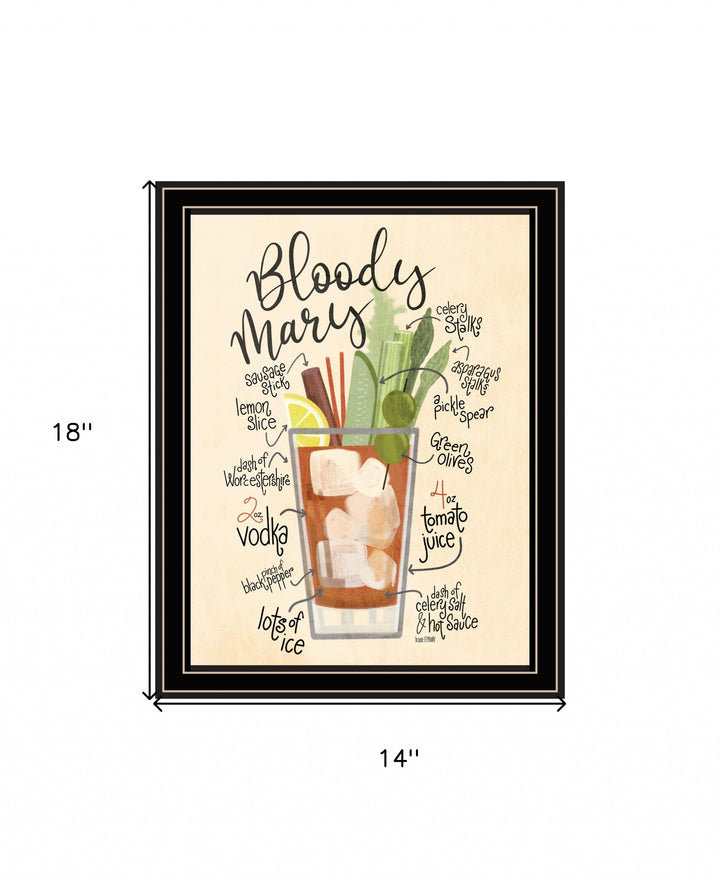 Bloody Mary 1 Black Framed Print Wall Art