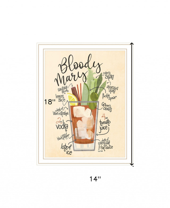 Bloody Mary 2 White Framed Print Wall Art