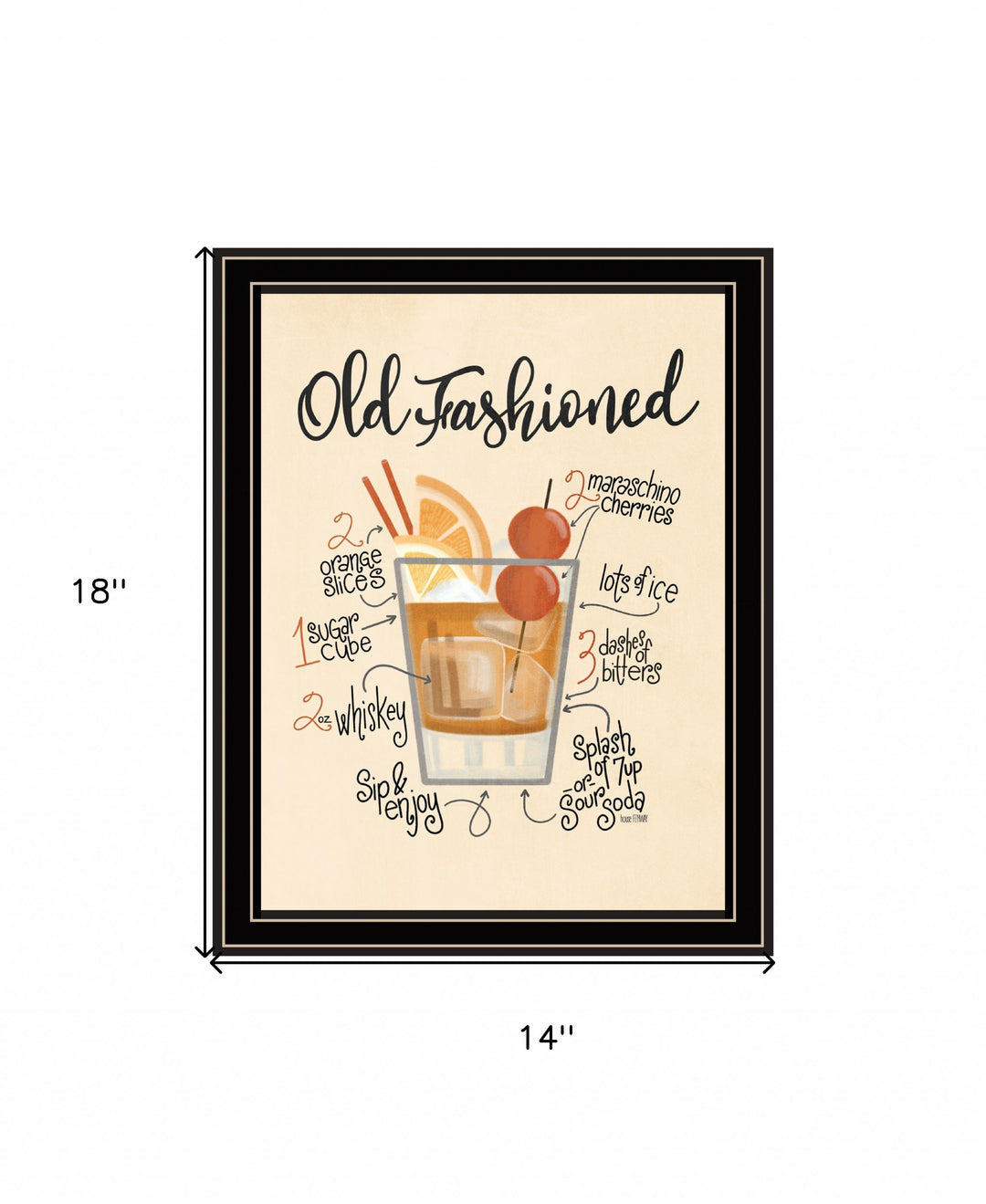 Old Fashioned 1 Black Framed Print Wall Art