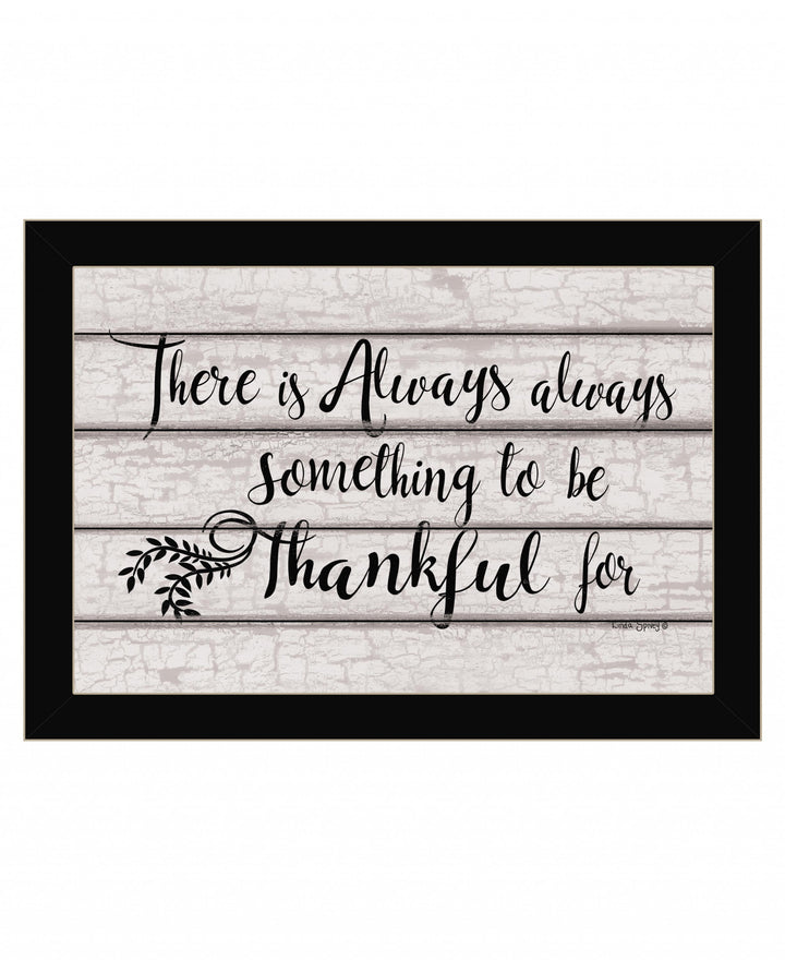 Always Thankful 1 Black Framed Print Wall Art