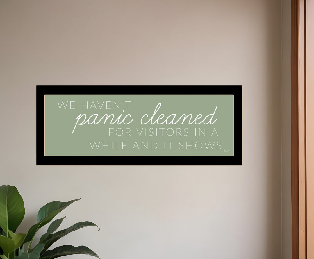 Panic Cleaned 3 Black Framed Print Wall Art