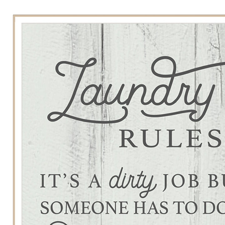 Laundry Rules 2 White Framed Print Bathroom Wall Art