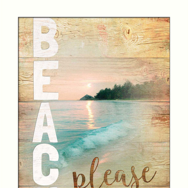 Beach Please 3 White Framed Print Wall Art