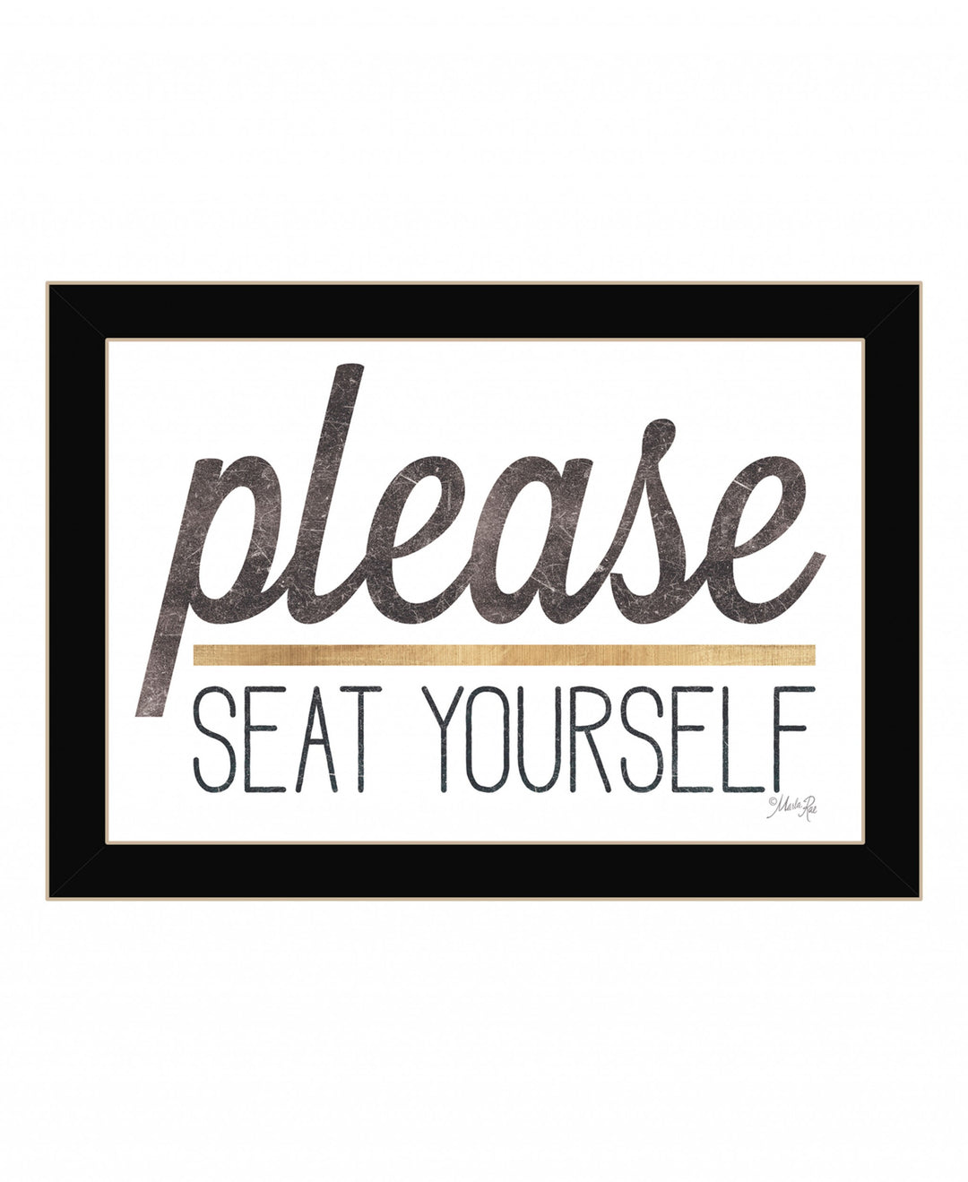 Please Seat Yourself 2 White Framed Print Wall Art