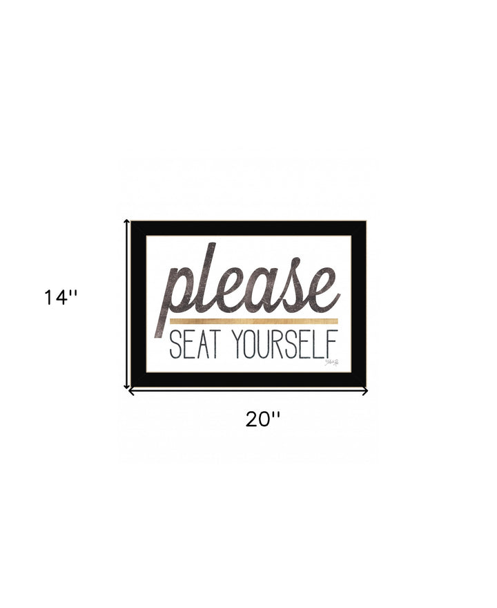 Please Seat Yourself 2 White Framed Print Wall Art