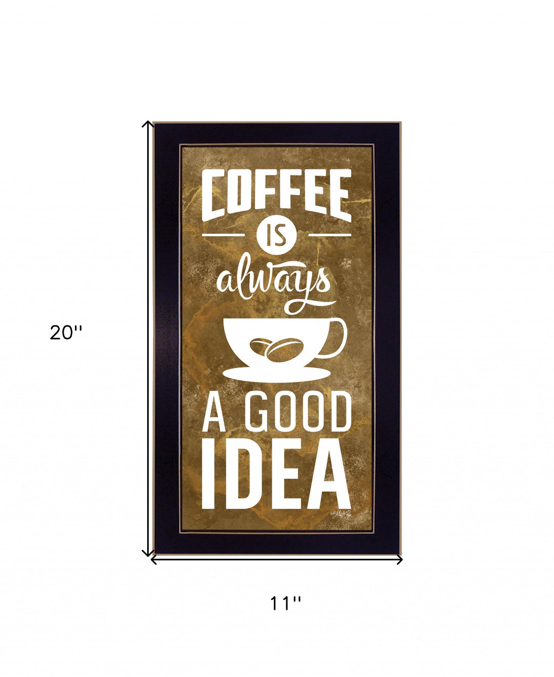 Coffee is always a Good Idea 3 Black Framed Print Wall Art