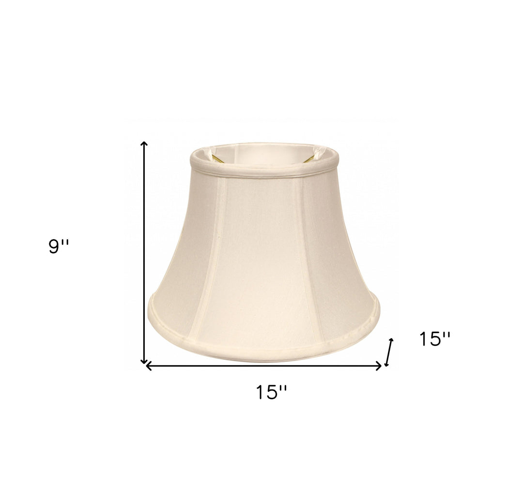 15" White Drum Monay Shantung Lampshade