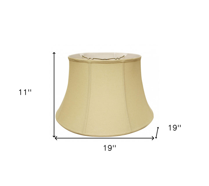 19" Pale Brown Drum Linen Lampshade