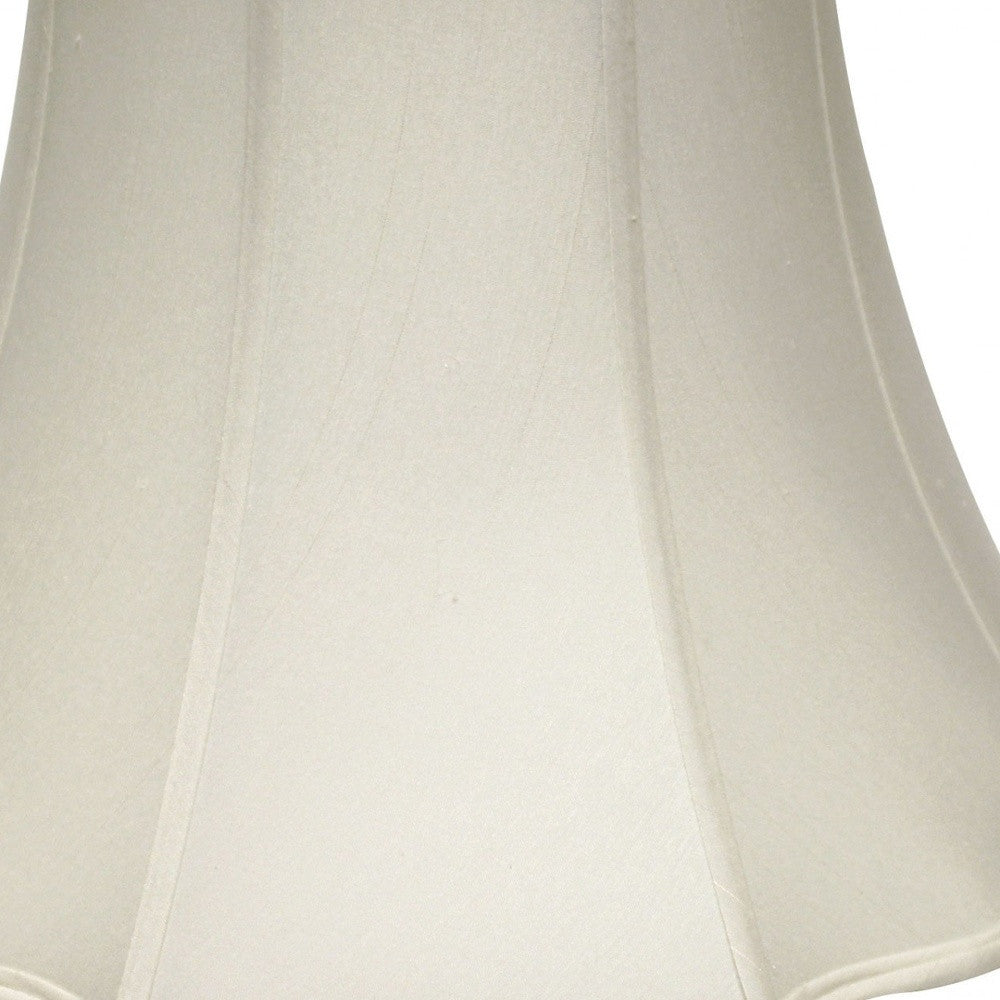 14" White Octagon Monay Shantung Lampshade