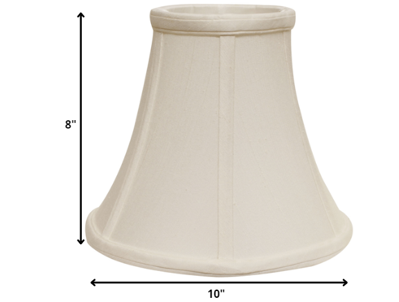 10" Off White Premium Bell Monay Shantung Lampshade