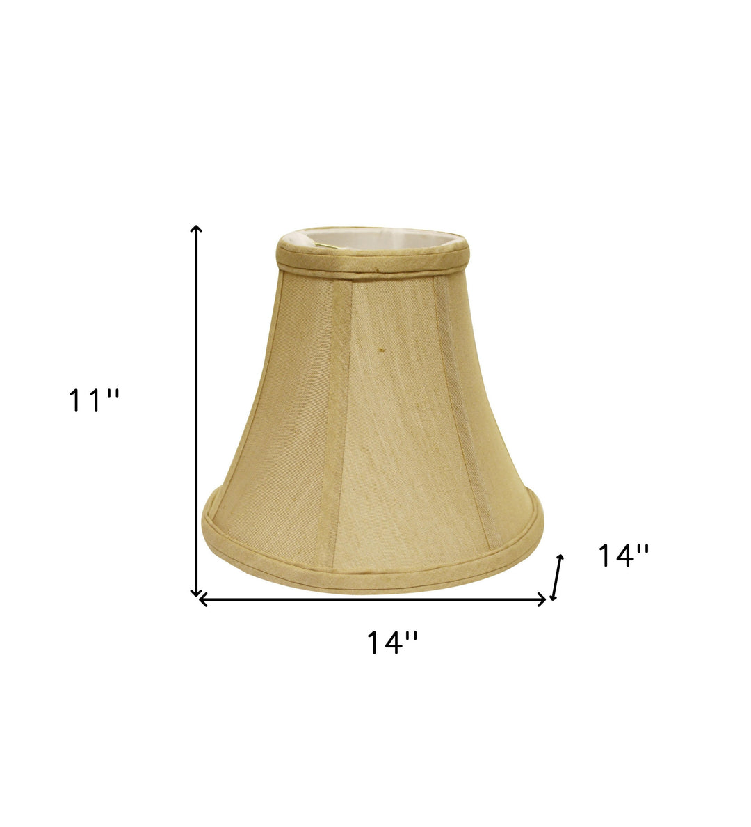 14" Pale Brown Premium Bell No Slub Lampshade