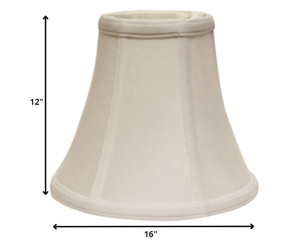 16" Snow Premium Bell No Slub Lampshade