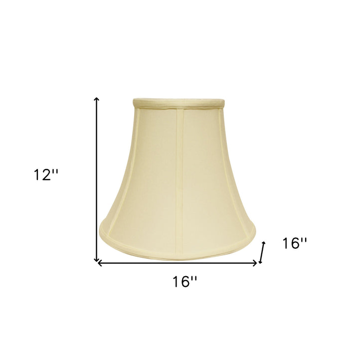 16" Ivory Premium Bell No Slub Lampshade