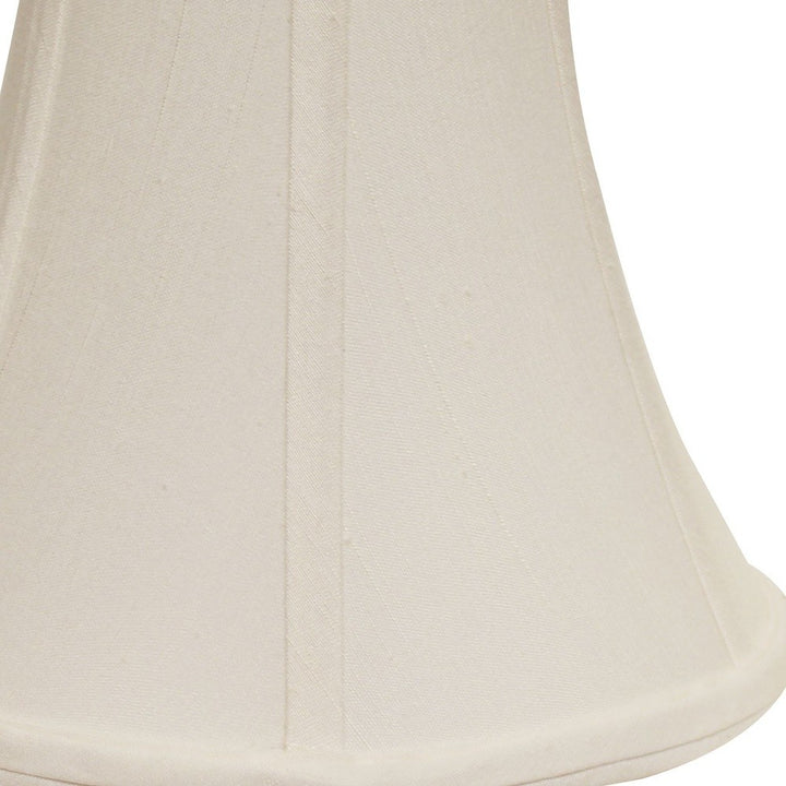 18" White Premium Bell Monay Shantung Lampshade