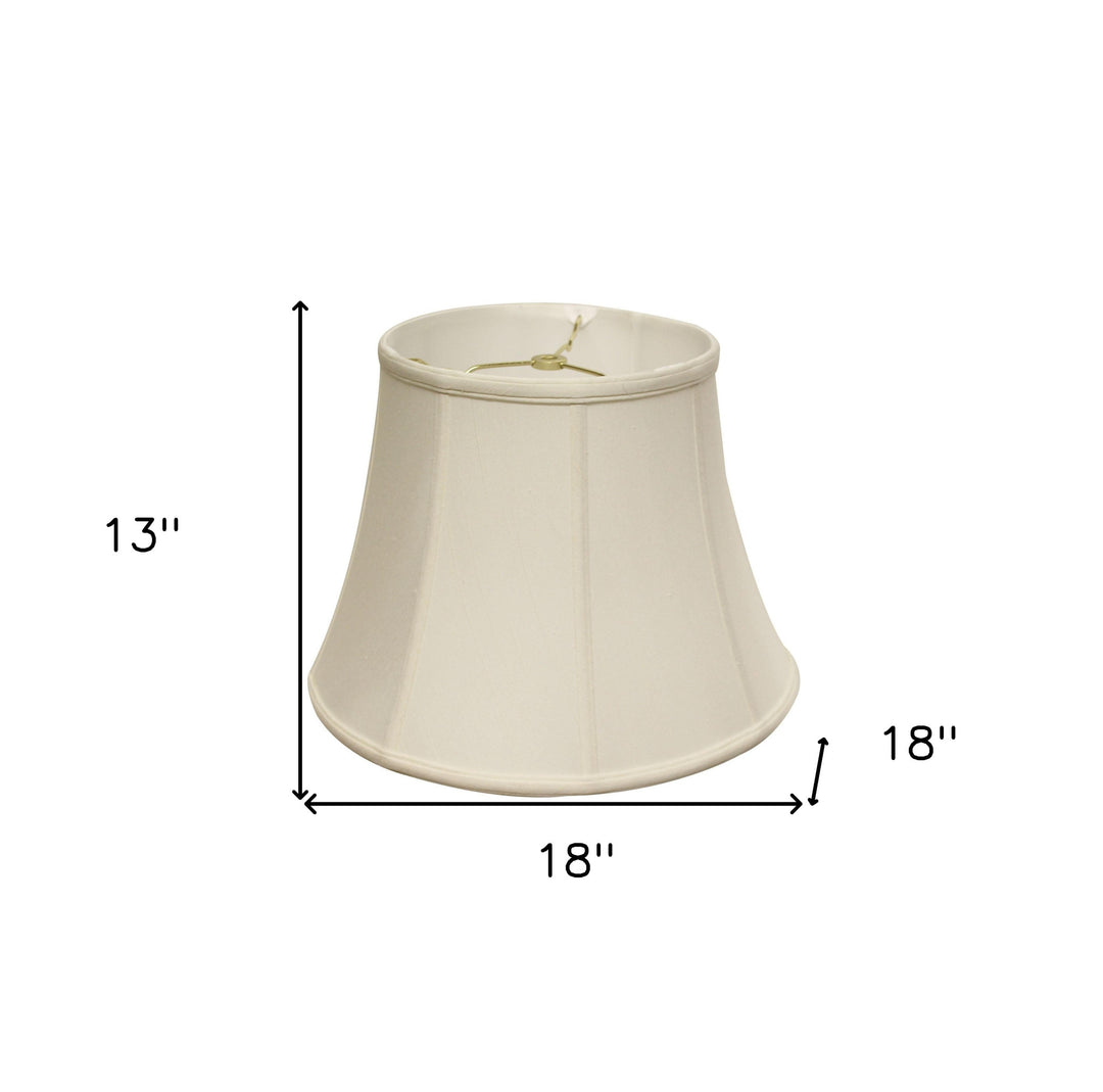 18" White Altered Bell Monay Shantung Lampshade