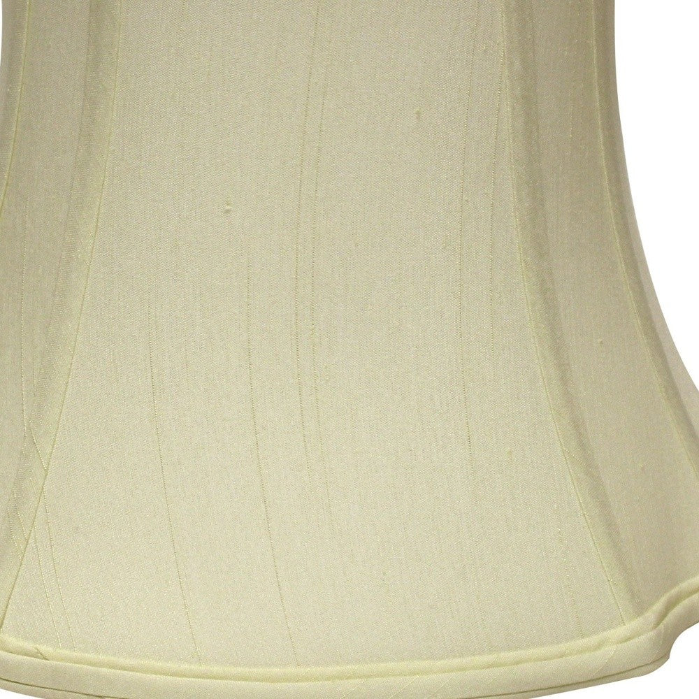 17" Ivory Reversed Oval Monay Shantung Lampshade