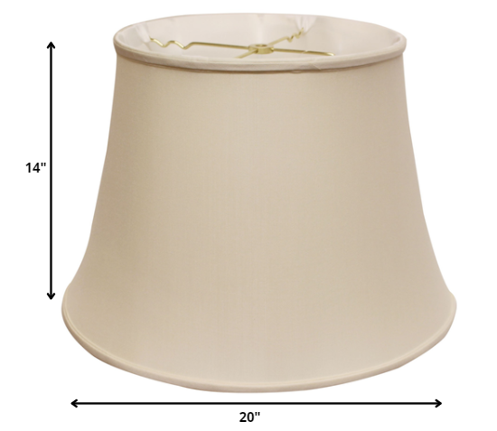 20" Biege Sloped Euro Bell Pongee Shantung Lampshade