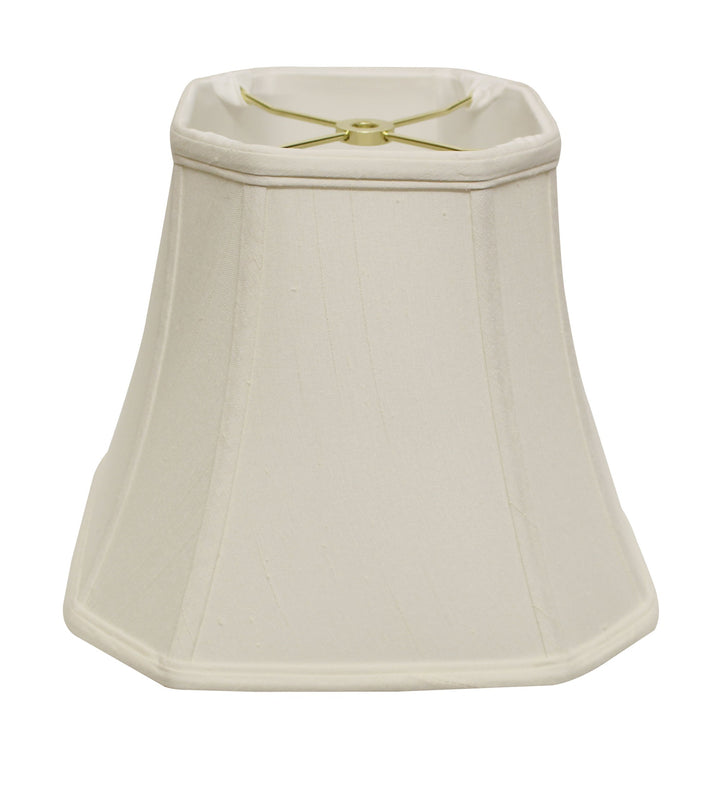 14" White Slanted Square Bell Monay Shantung Lampshade