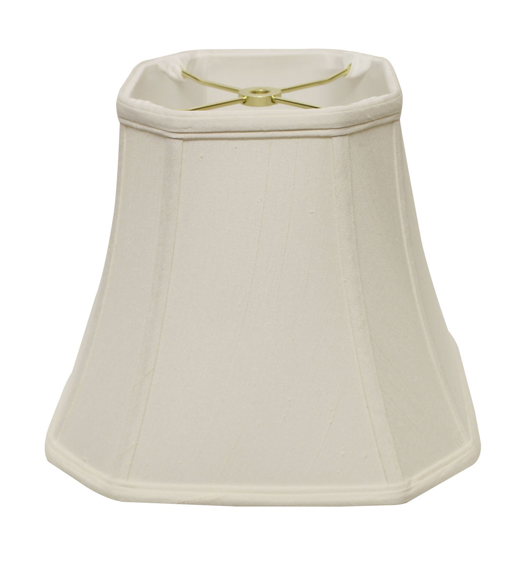 14" White Slanted Square Bell Monay Shantung Lampshade